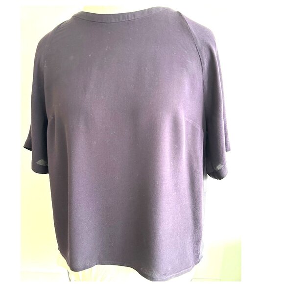 Babaton Deep Purple Viscose / Silk Bouse Sz Medium - Picture 1 of 10